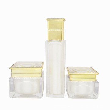 30g 50g Plástico vacío cuadrado blanco en frascos para crema 30 ml 50 ml 100 ml listo para enviar botella de loción cuadrada y frasco